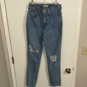 Madewell Light Blue Distressed Ankle Jeans